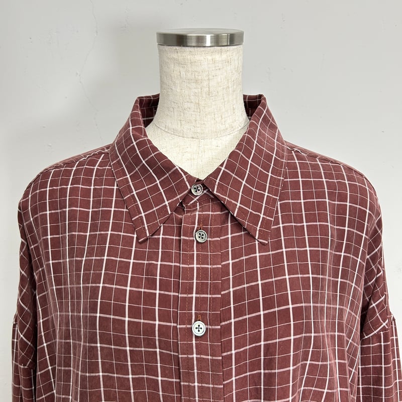 PROVOKE】cupro check big shirt | STORE by PROVO