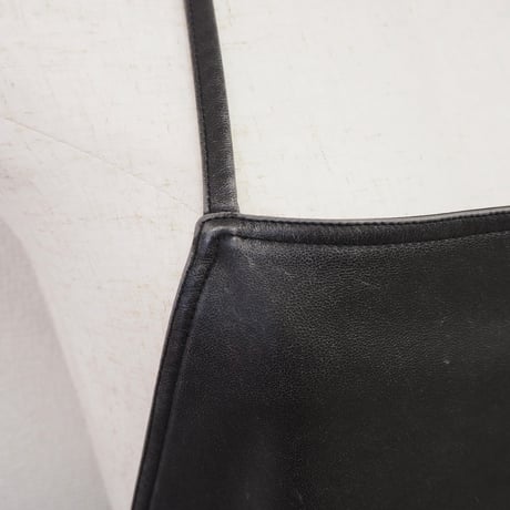 【PROVOKE】 pigment fake leather apron dress