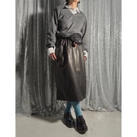 【PROVOKE】 pigment fake leather skirt