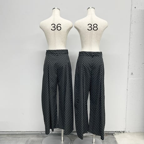 【PROVOKE】dot tuck super wide pants