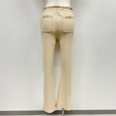 【PROVOKE】frill hem cropped knit pants