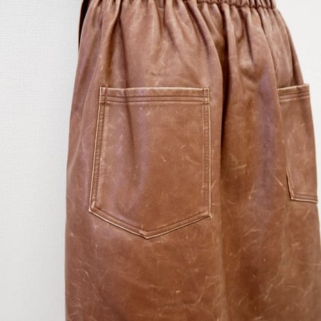 【PROVOKE】 pigment fake leather apron dress
