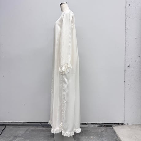 【ARCHIVE STANCE】cupro maxi frill hem dress（offwhite）
