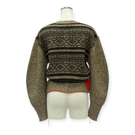 【PROVOKE】fair isle cocoon cardigan