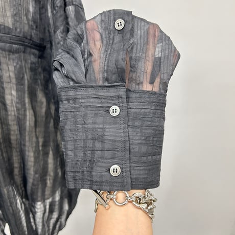【PROVOKE】sheer check big shirt