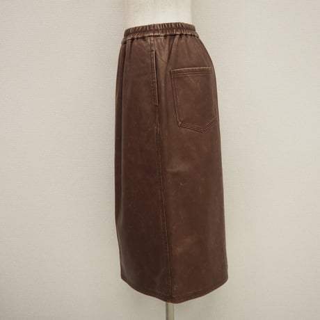 【PROVOKE】 pigment fake leather skirt