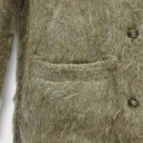 【ARCHIVE STANCE】power shoulder shaggy cardigan