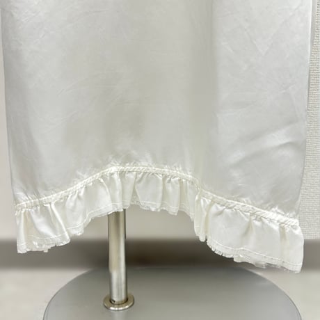 【ARCHIVE STANCE】cupro maxi frill hem dress