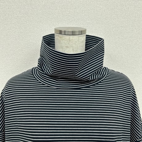 【ARCHIVE STANCE】 highneck border long sleeve Tee