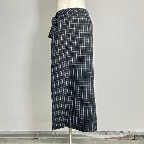 【PROVOKE】check wrap skirt