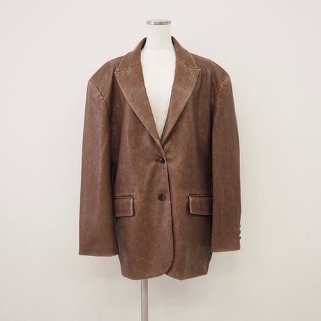 【PROVOKE】　pigment fake leather big jacket