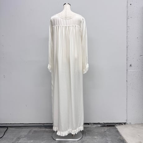【ARCHIVE STANCE】cupro maxi frill hem dress（offwhite）
