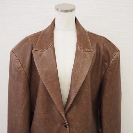 【PROVOKE】　pigment fake leather big jacket