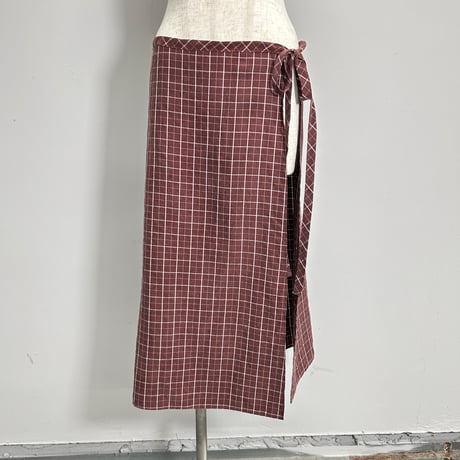 【PROVOKE】check wrap skirt