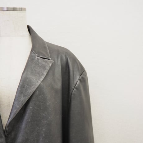 【PROVOKE】　pigment fake leather big jacket