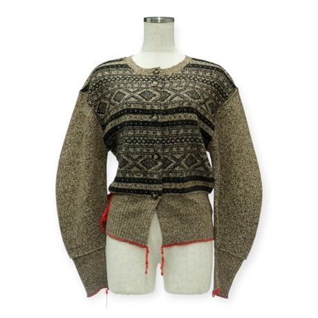 【PROVOKE】fair isle cocoon cardigan