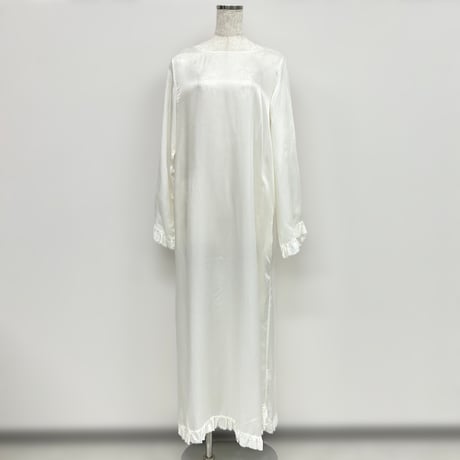 【ARCHIVE STANCE】cupro maxi frill hem dress