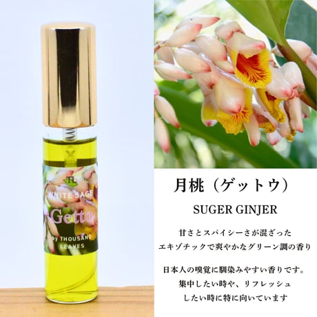 Shell Ginger／月桃（ゲットウ）／国産ホワイトセージスプレー＆詰め替え用セット