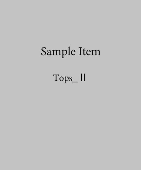 [Sample Item]Tops_Ⅱ