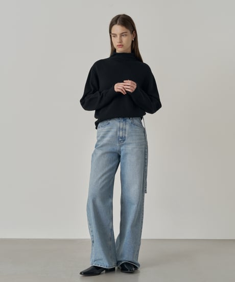 [Na.e Jeans]Belted Straight Jeans