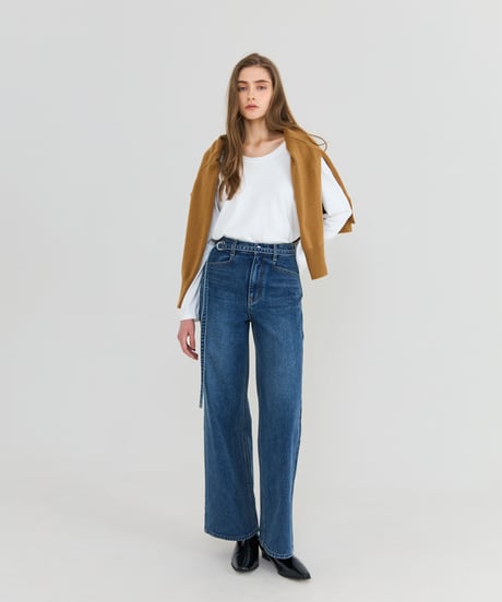 [Na.e Jeans]Belted Straight Jeans