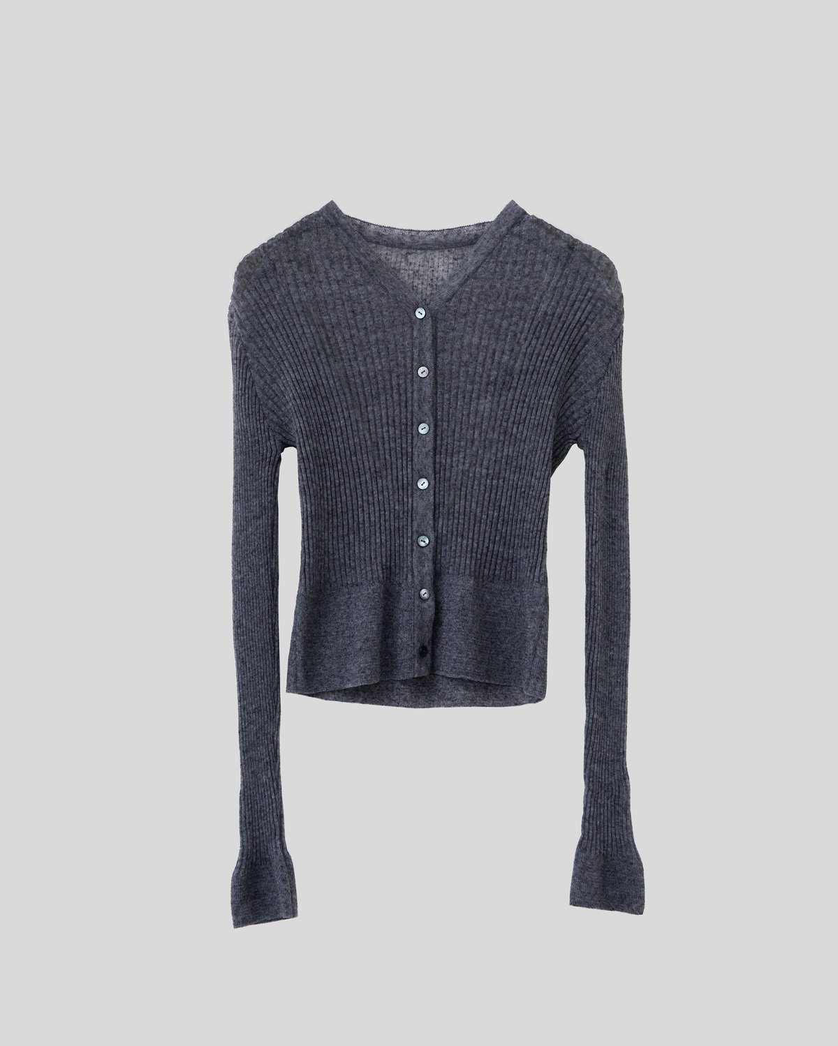 Sheer Rib Cardigan | Na.e