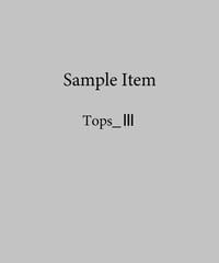 [Sample Item]Tops_Ⅲ