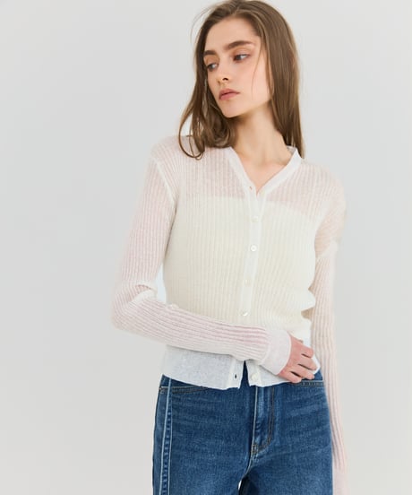 Sheer Rib Cardigan