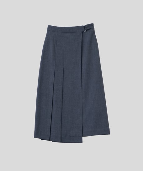 Wrap Pleated Skirt
