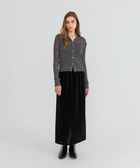 Narrow Velours Skirt