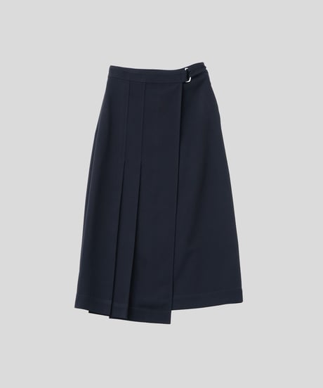Wrap Pleated Skirt