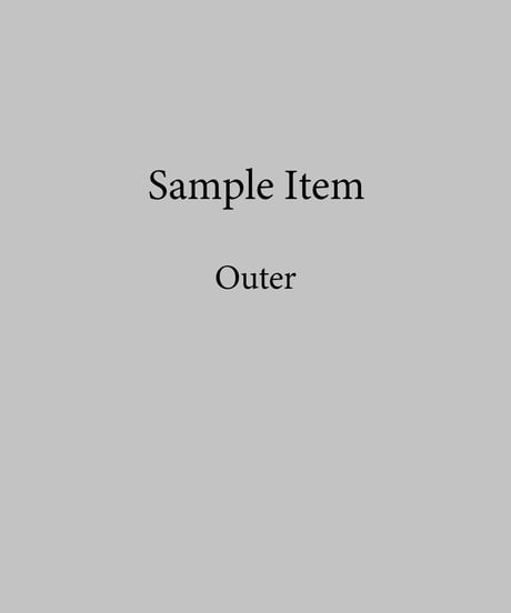 [Sample Item] Outer