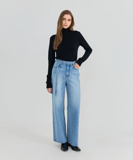 [Na.e Jeans]Belted Straight Jeans