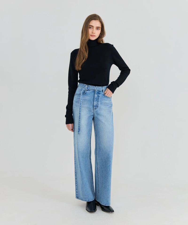 Na.e Jeans]Belted Straight Jeans | Na.e