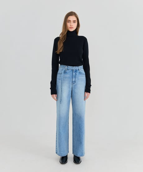 [Na.e Jeans]Belted Straight Jeans