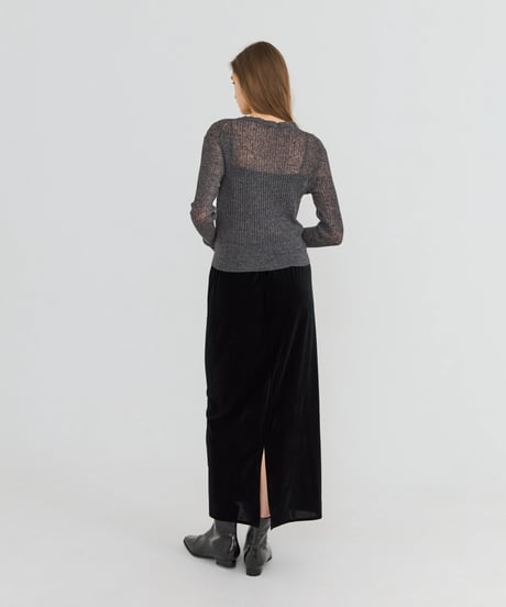 Narrow Velours Skirt