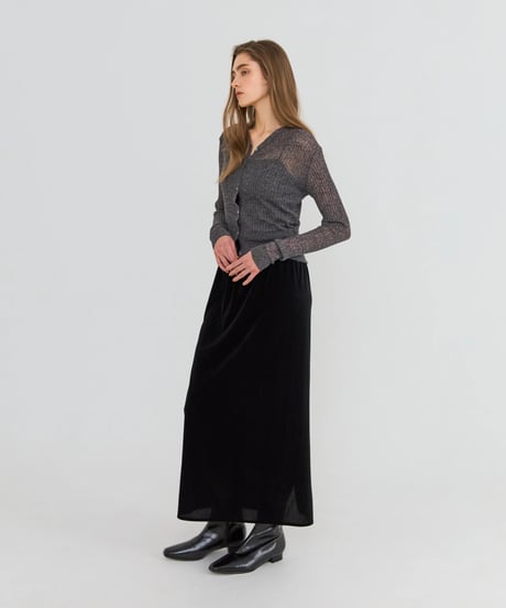 Narrow Velours Skirt