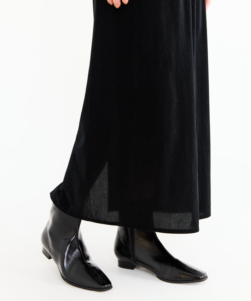 na.e smooth Skirt ナエ スムーススカート Narrow Velours Skirt | Na.e