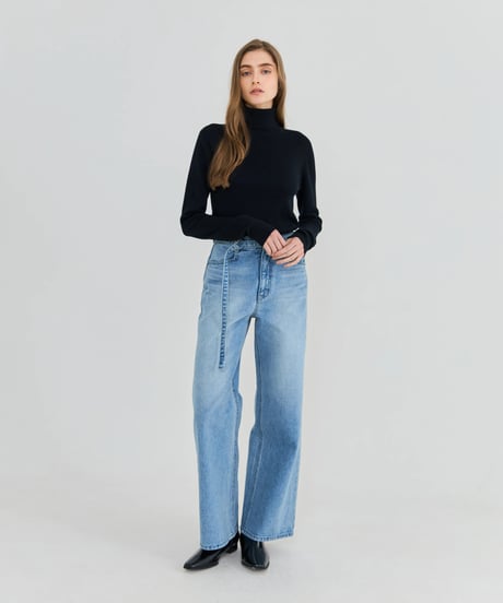[Na.e Jeans]Belted Straight Jeans