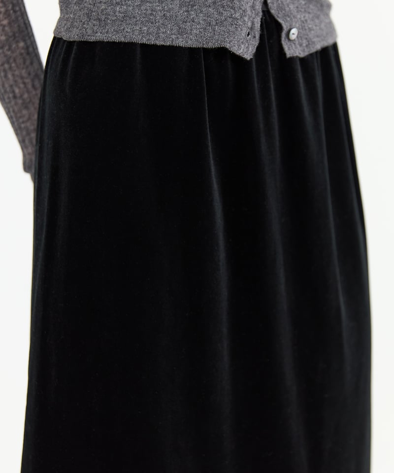 Narrow Velours Skirt | Na.e