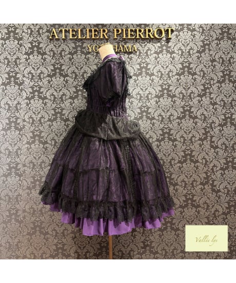 Vallée lys／Mellow Melody Dress（PURPLE×BLACK）