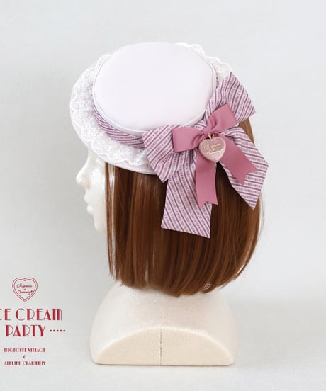 Mignonne Vintage／ICE CREAM PARTY ミニハット -Strawberry Milk-