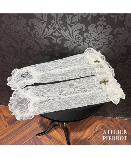 ATELIER-PIERROT／Forbidden Prayer Lace Long Gloves（ホワイト）