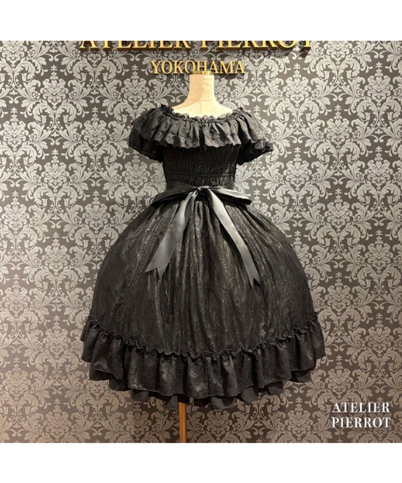 ATELIER-PIERROT ブラック ワンピース ATELIER-PIERROT／ Ruined Castle Dress（ブラック） | ch