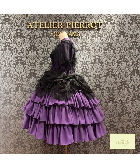 Vallée lys／Mellow Melody Dress（PURPLE×BLACK）