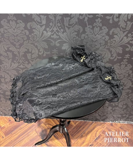 ATELIER-PIERROT／Forbidden Prayer Lace Long Gloves（ブラック）
