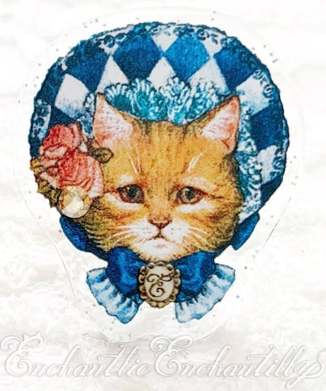 Enchantlic Enchantilly／Dolled Up Ring 双子のボンネット猫ちゃん（赤/青）