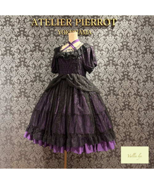 〚限定値下げ 〛Mellow Melody Dress Vallée lys／Mellow Melody Dress（PURPLE×BLACK） |