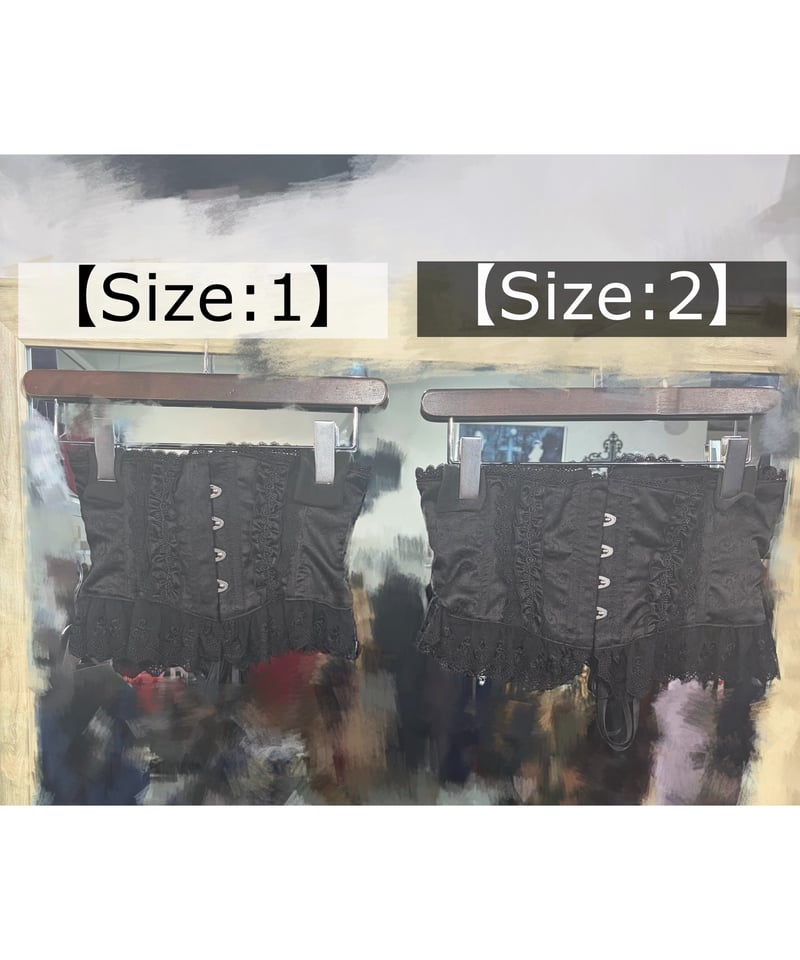 ATELIER-PIERROT／Frill Short Corset PlusSize（ブラッ