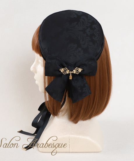 Mignonne Vintage／Salon Arabesque ミニトークハット -ブラック-